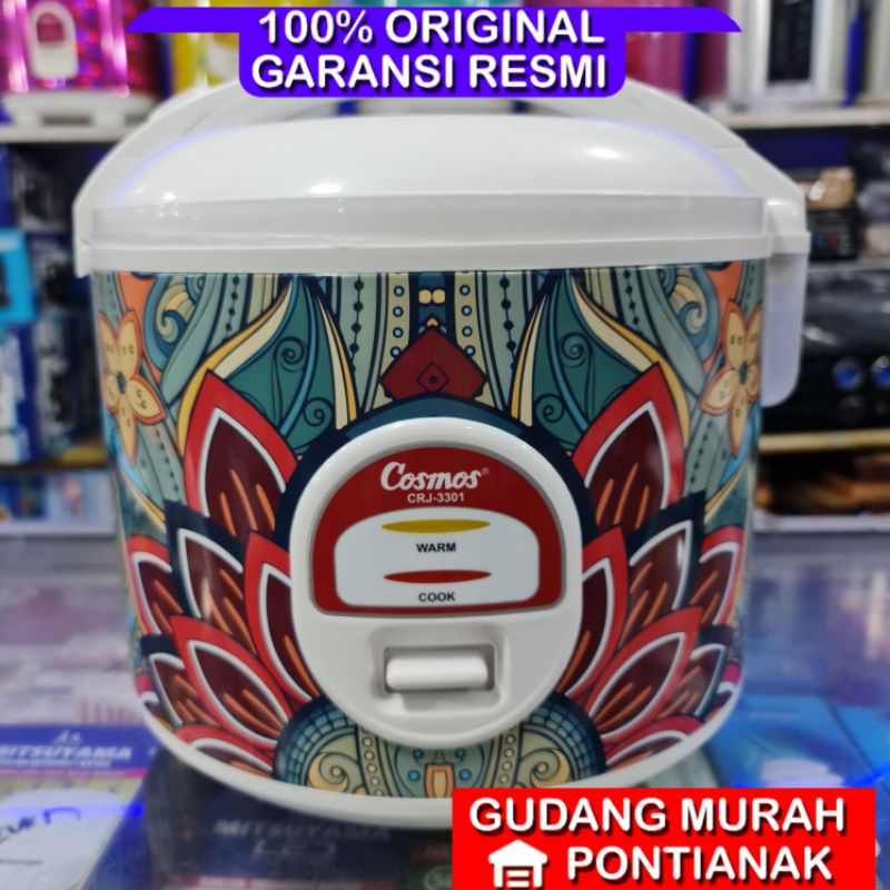 Ricecooker cosmos CRJ-3301 ANTI LENGKET Magic com 1,8liter Batik