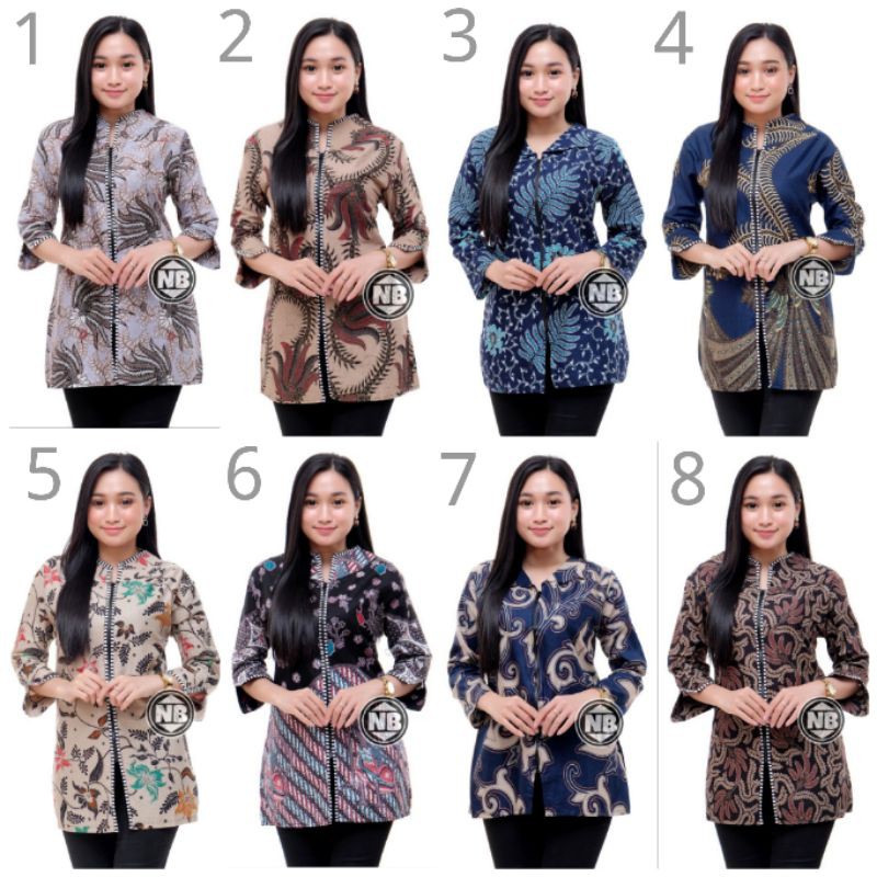 BAJU BATIK WANITA MODERN MONALISA GENES M,L,XL asli PEKALONGAN