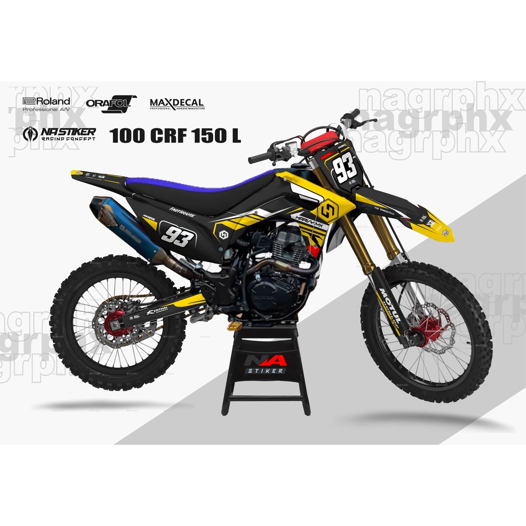 DECAL CRF KUNING FULL BODY DECAL CEF SIMPLE KUNING CRF-100