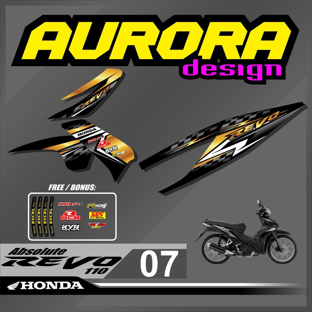 Striping Sticker Revo Absolute - Stiker Lis Variasi Revo 2010-2013 AOR-07 Mandalika Pertamina Racing