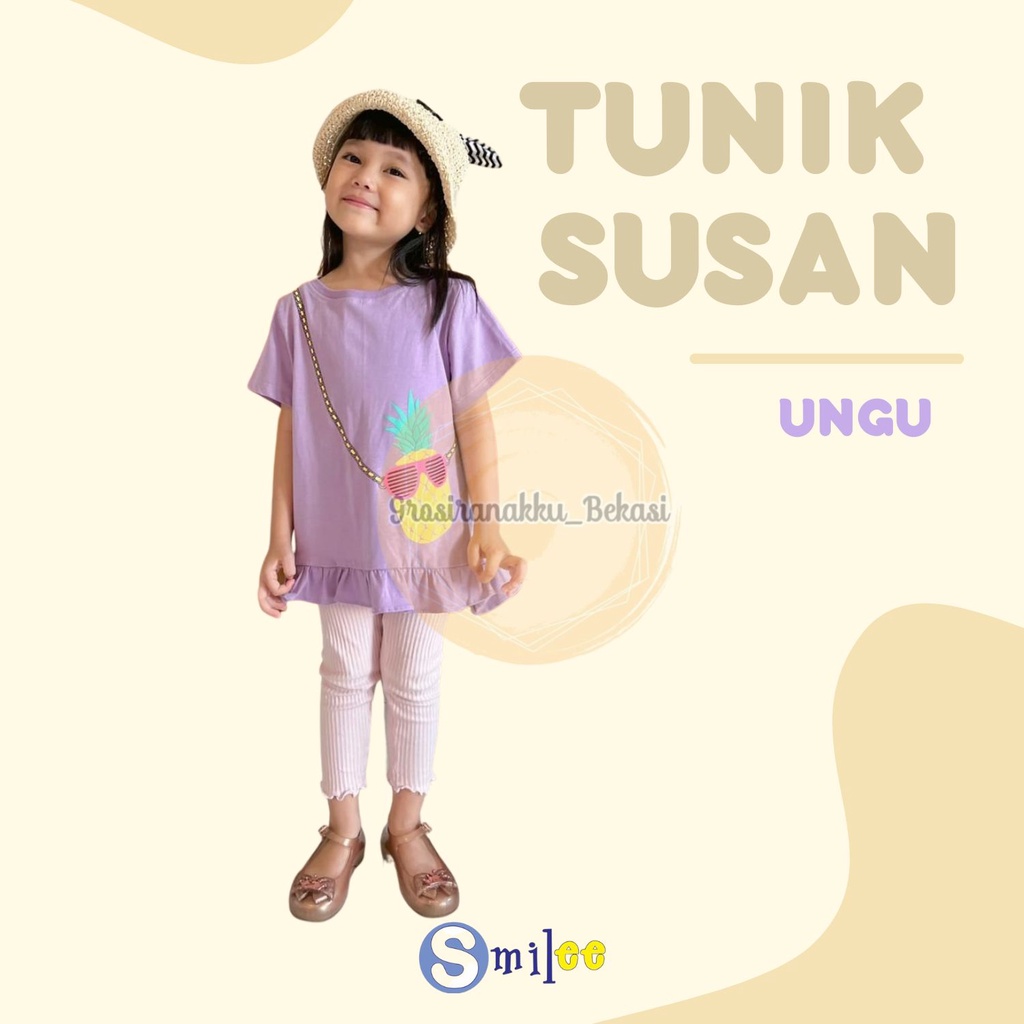 Tunik Anak Smilee Susan Ungu 1-5 tahun