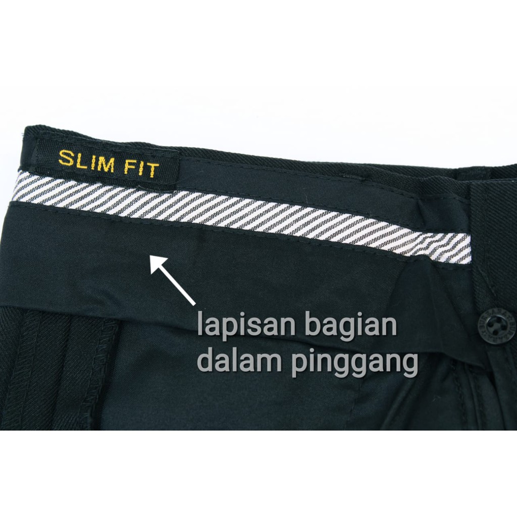 celana kantor / celana slim fit  woll formal / celana reguler fit bahan hitam