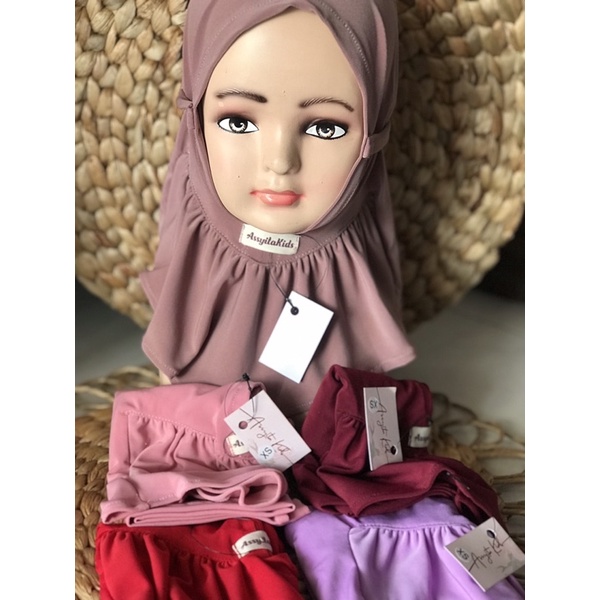 Jilbab Anak akids Bergo Rampel