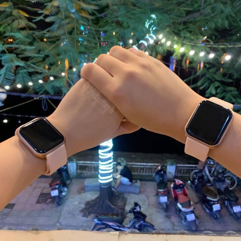 Smartwatch Mini Hitung detak jantung, Kalori, Telepon dan SMS jam tangan pria wanita Android dan IOS