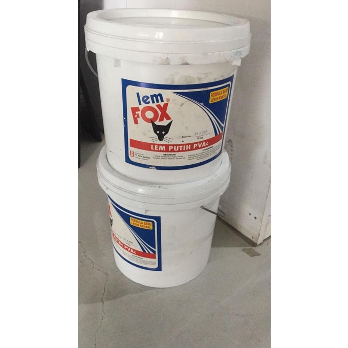 

(BISA COD) Fox Lem Putih PVAC biru ember 10 kg BERMUTU Kode 1415