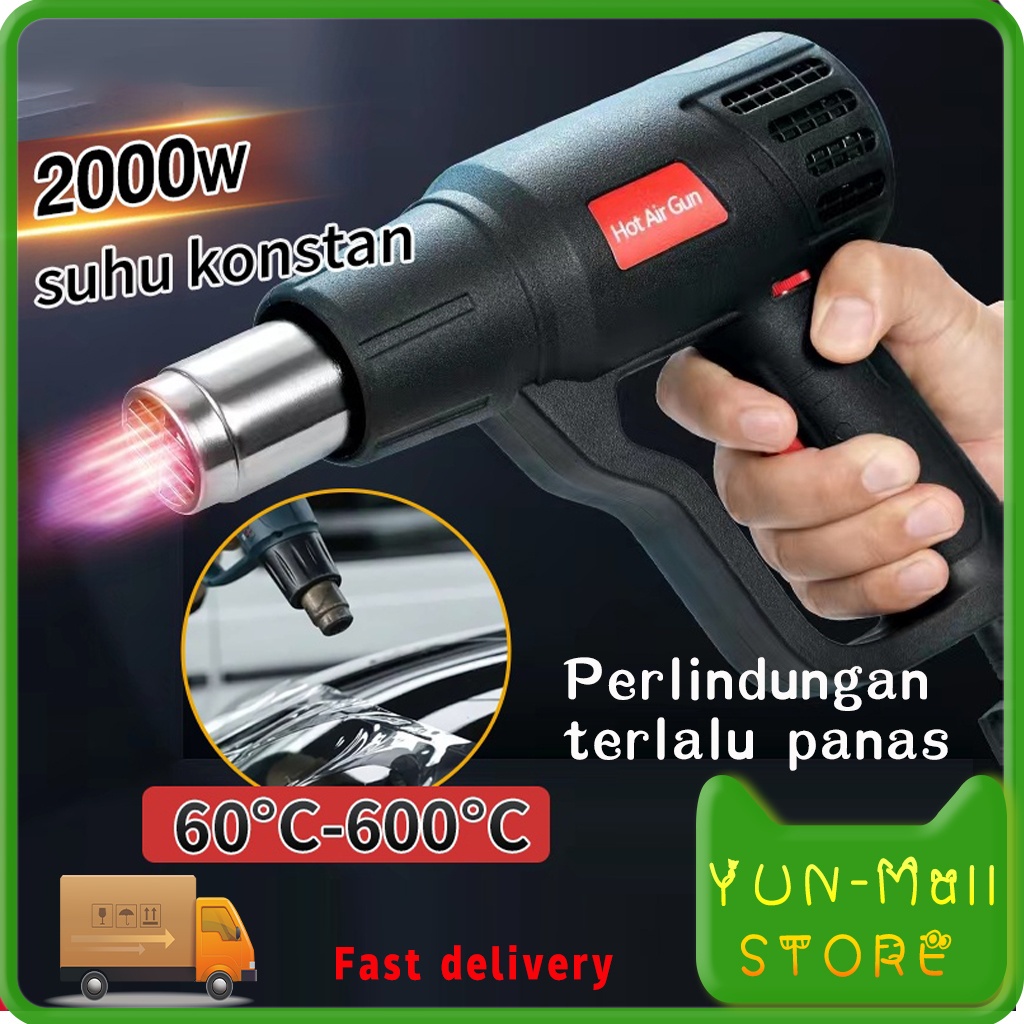 【COD+Dalam Stok+Pengiriman Cepat】Reaim 220V Heat Gun Air Hot Gun H&amp;L Pro Senapan Panas Pistol Angin Panas