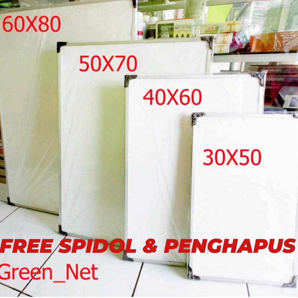 

→ Papan Tulis Spidol dan Kapur / Whiteboard / Blackboard Ukuran 60X80 (FREE SPIDOL DAN PENGHAPUS) ま