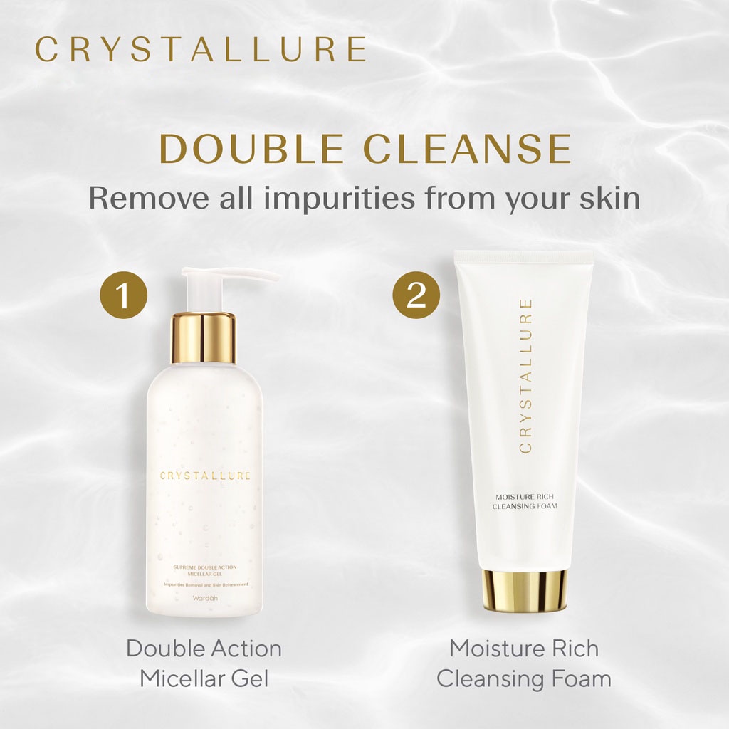 WARDAH CRYSTALLURE Moisture Rich Cleansing Foam 100mL