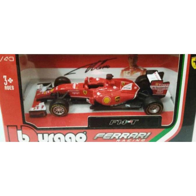 Diecast Ferrari Racing F1 F14-T Fernando Alonso No.14 Burago - Termurah 