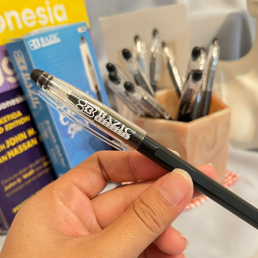 

Pulpen Gel Bazic Eraseable - pena lucu pen gel bolpoin bulpen warna warni unik alat tulis hadiah anak sekolah & kantor stationery cute karakter kartun bisa dihapus