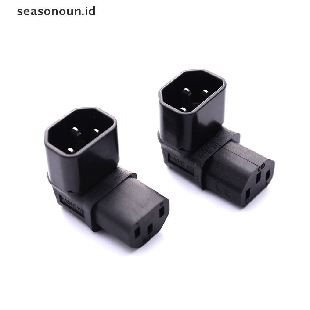 【seasonoun】 IEC 320 C14 Male to C13 Female 10A Power Adapter for LCD LED wall Mount TV .