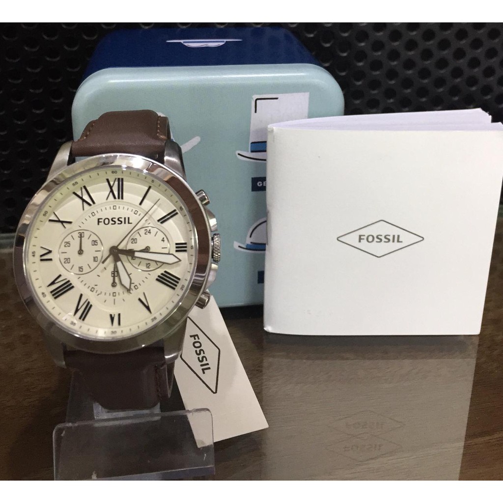 JAM TANGAN PRIA FOSSIL FS4735 BROWN LEATHER ORIGINAL