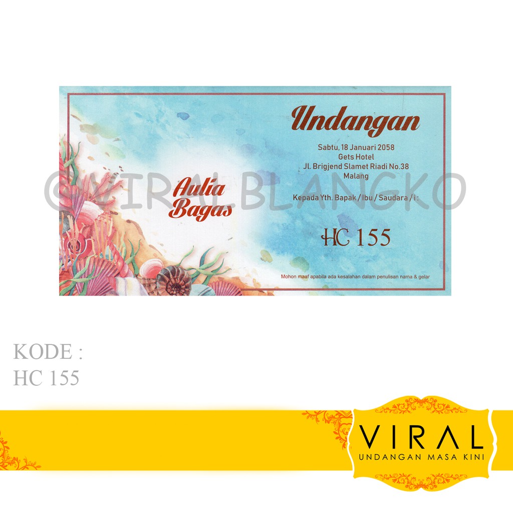 Blangko Undangan HC 155 Harga Murah