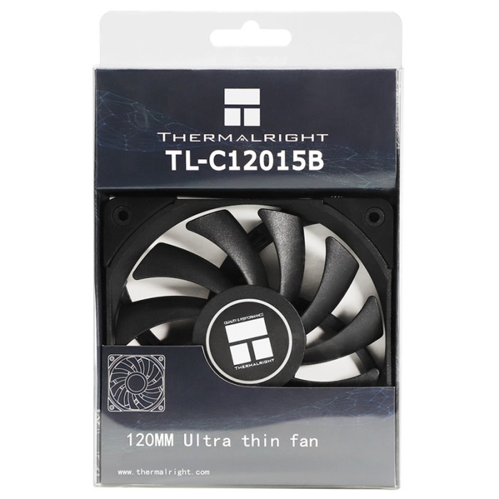 Fan THERMALRIGHT TL-C12015B Black 120mm SLIM 15mm PWM Fan