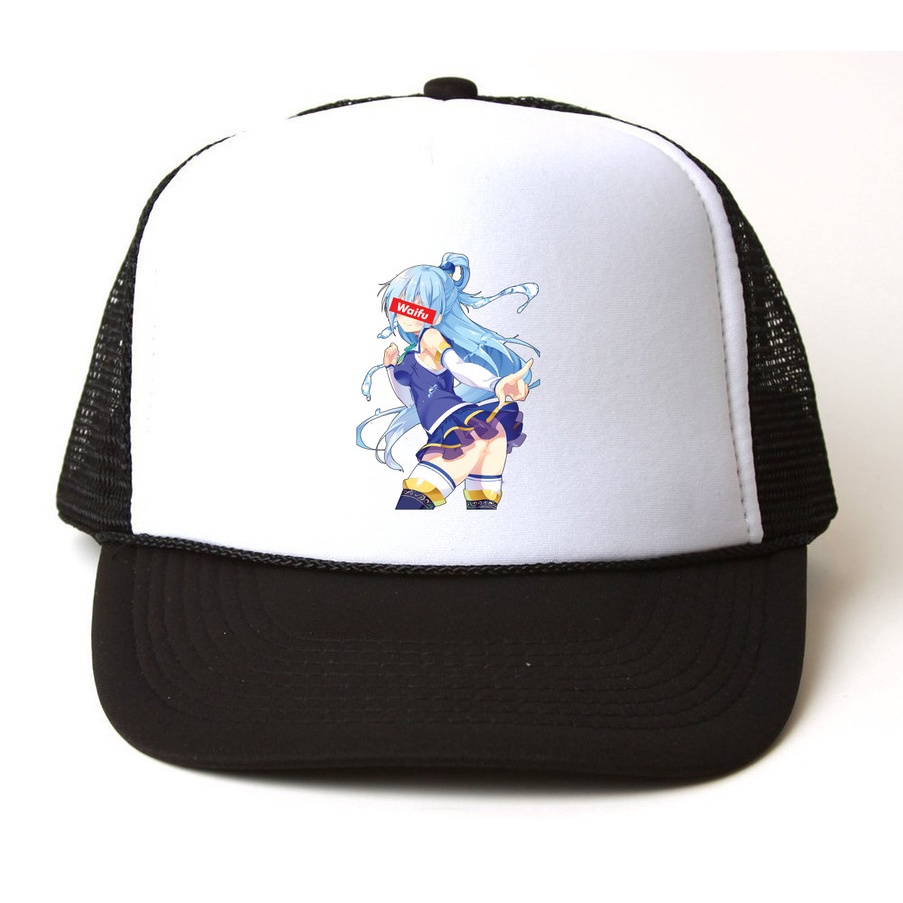 Topi Trucker Anime Waifu Aqua Konosuba