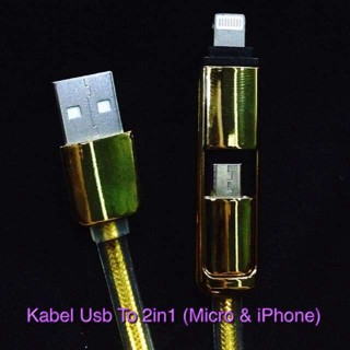 Kabel USB To Micro + Lightning iPhone