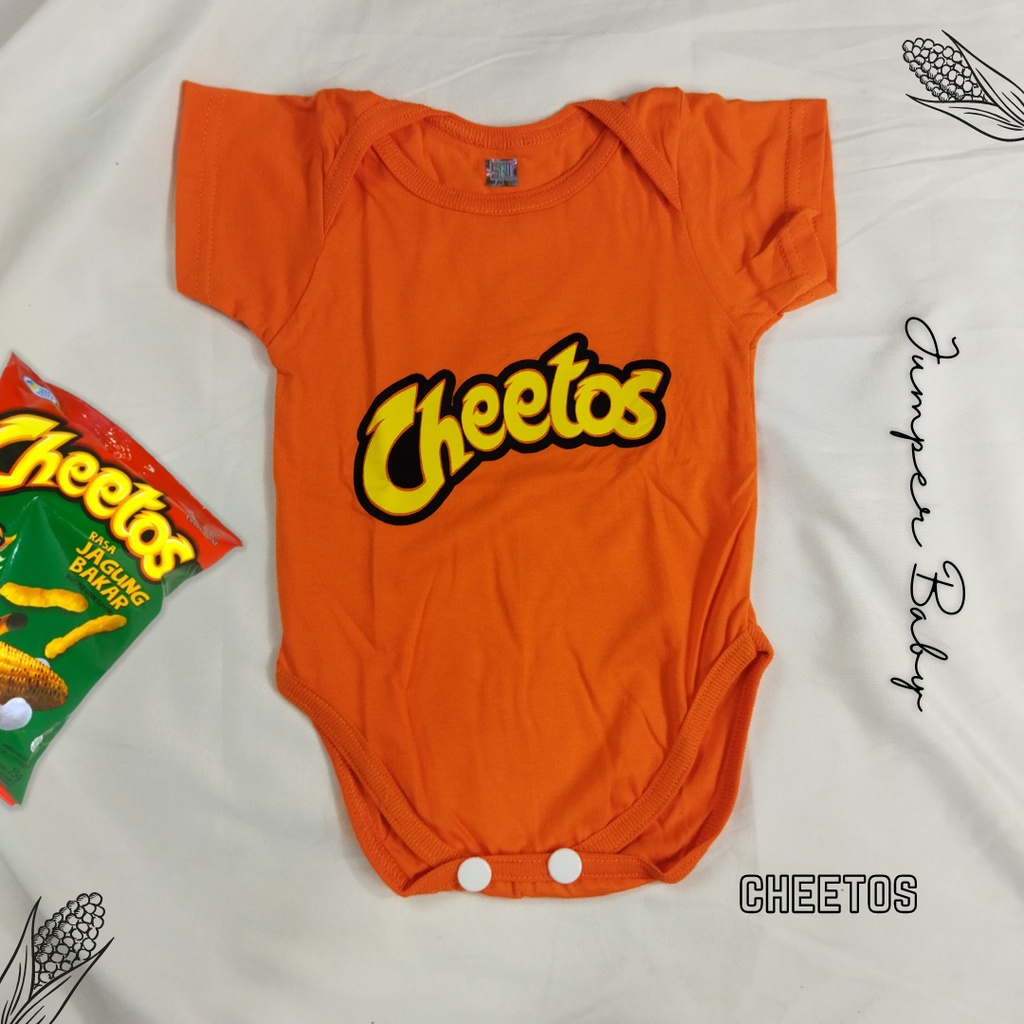 Baju bayi baru lahir newborn laki laki perempuan model jumper jumpsuit bayi karakter CHEETOS