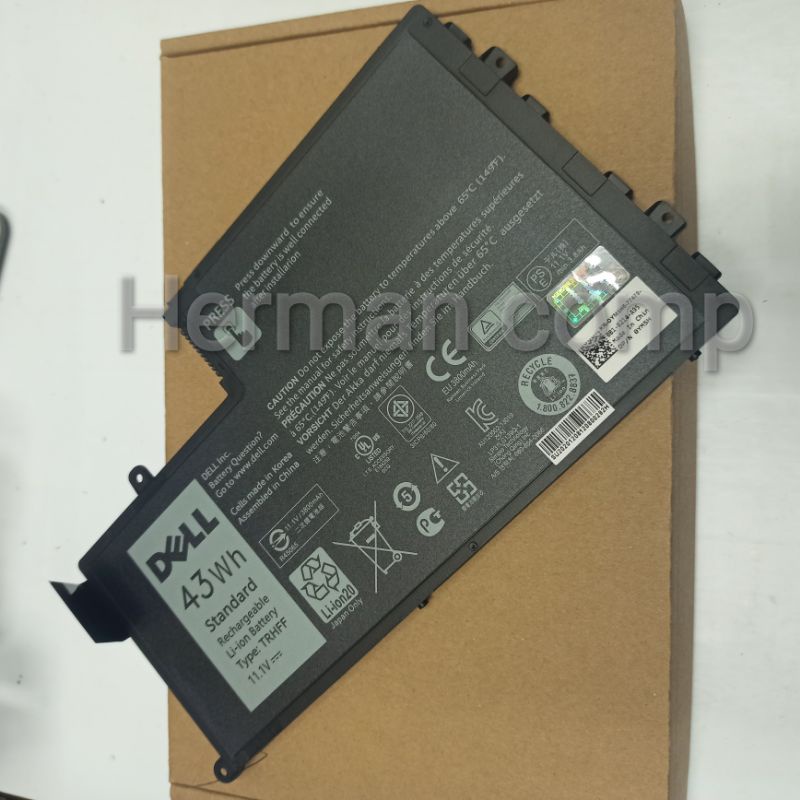 Original Baterai Laptop Dell TRHFF, R0JM6, VVMKC, 1WWHW, 1V2F6, 01V2F6, 0PD19, P39F