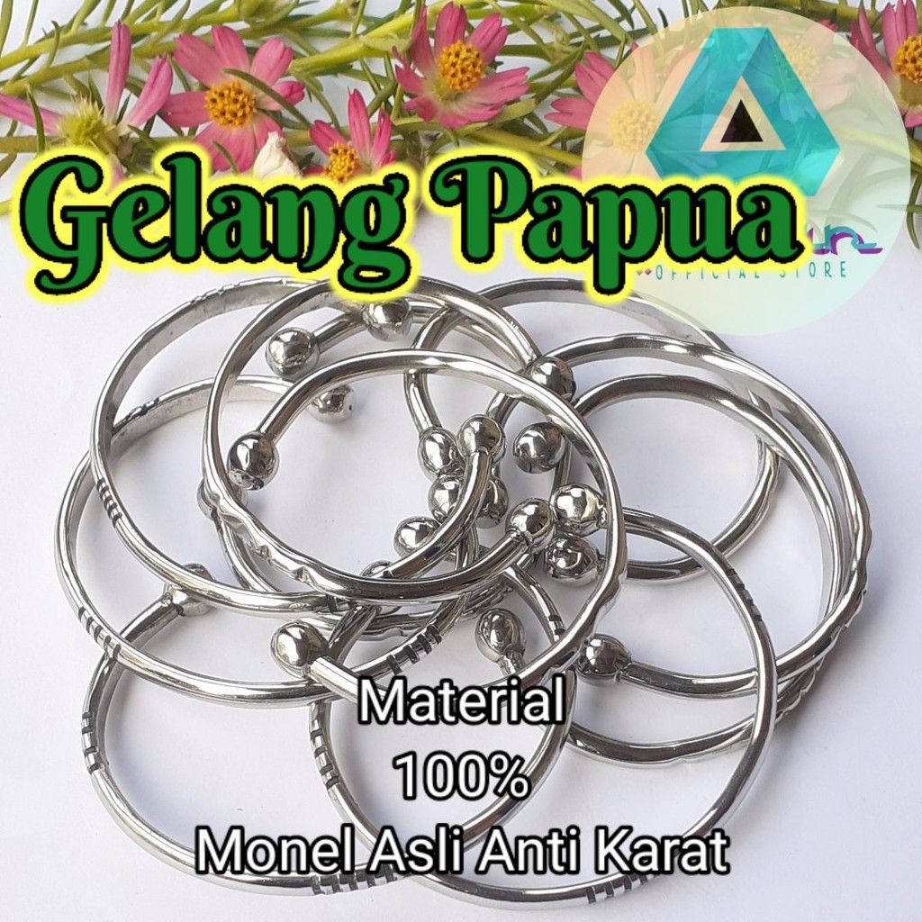 Gelang Papua Logam Monel Original High Quality Anti Karat #GM023
