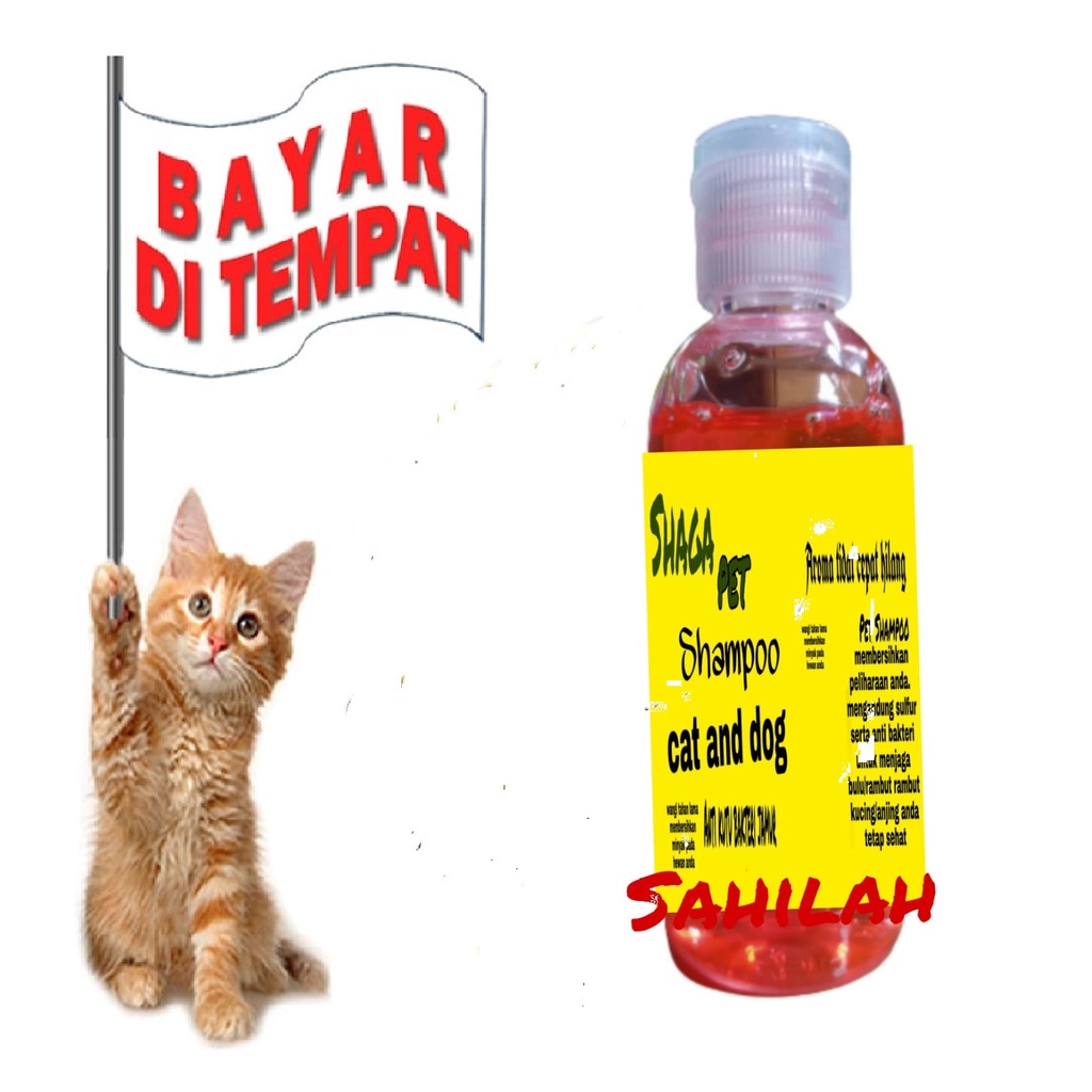 SAMPO KUCING ANJING TERMURAH ANTI KUTU JAMUR DAN BAKTERI SHAGA PET SHAMPO 60 ml