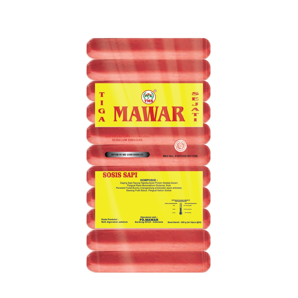 Jual Tiga Mawar Sejati Sosis Sapi 450gram | Shopee Indonesia