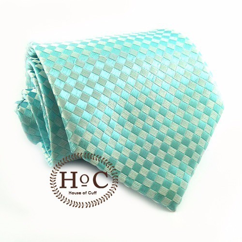Houseofcuff Dasi Neck Tie Slim Polos Wedding Best Man SQUARE BLUE LIGHT TIE