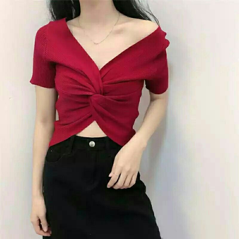 Atasan Top Blouse Rajut Fella