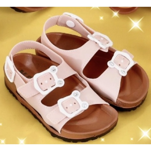 Sandal Let Jelly Anak Remaja Cewek Cowok Ban 2 Gesper Beruang Bear Putih Lucu Cantik Casual Keren Impor MGR Mokaya Balance (1301)/ Size 30-35