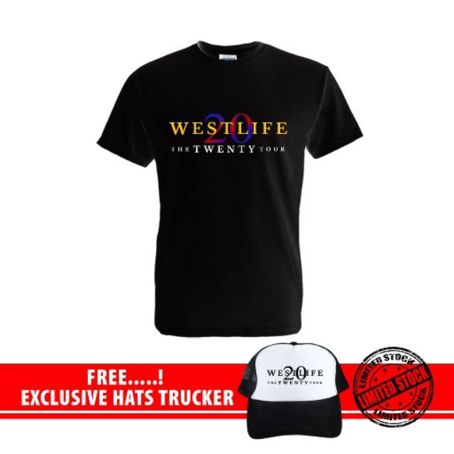 Kaos Westlife - Westlife - The Twenty Tour Font  #WestlifeJakarta