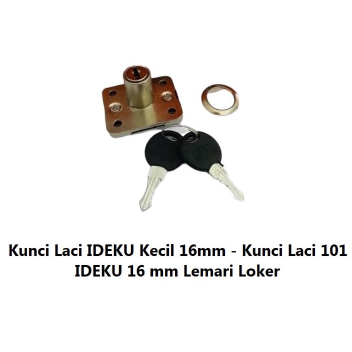 Kunci Laci IDEKU Kecil 16mm - Kunci Laci 101 IDEKU 16 mm Lemari Loker Kunci Laci Terbaik Bagus