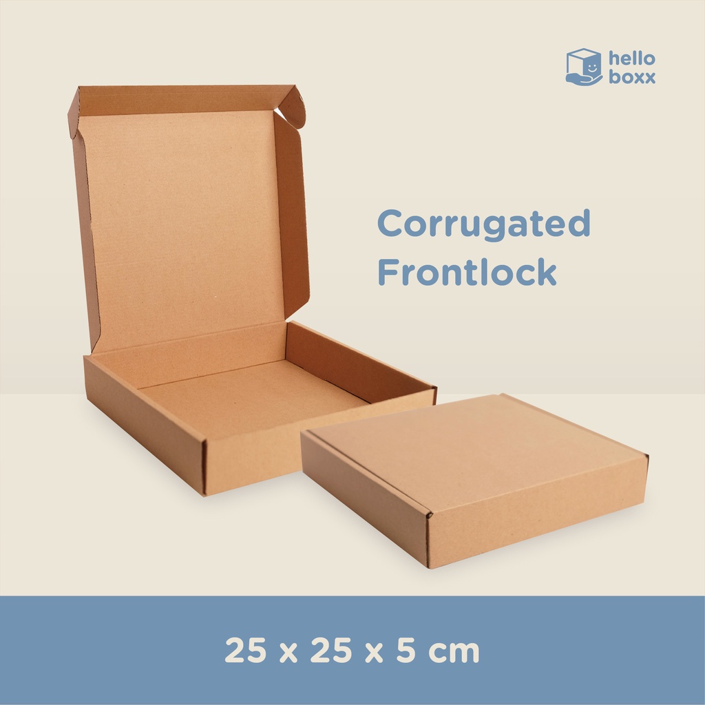 

[READY] 25 x 25 x 5 cm box bahan daur ulang serba guna ukuran sedang by helloboxx