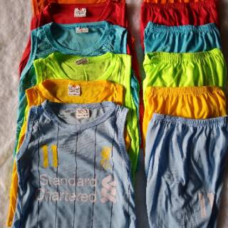 Setelan kaos  bola  anak singlet setelan singlet kaos  bola  