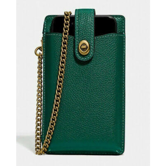 coach phone crossbody chain turnlock authentic original