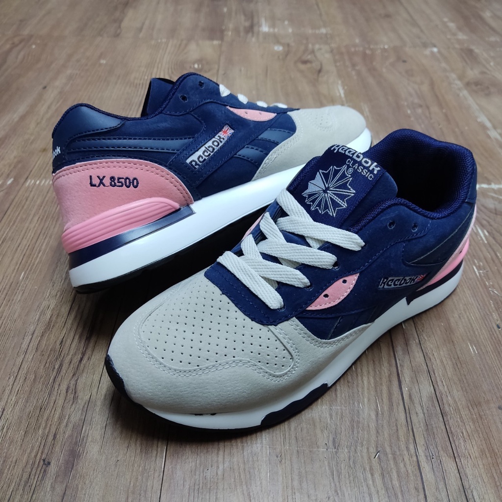 TERMURAH SEPARU REBOOK LX 8500 LADIES NAVY CREAME TERBARU OLAHRAGA RUNNING SENAM JOGING ZUMBA AEROBI