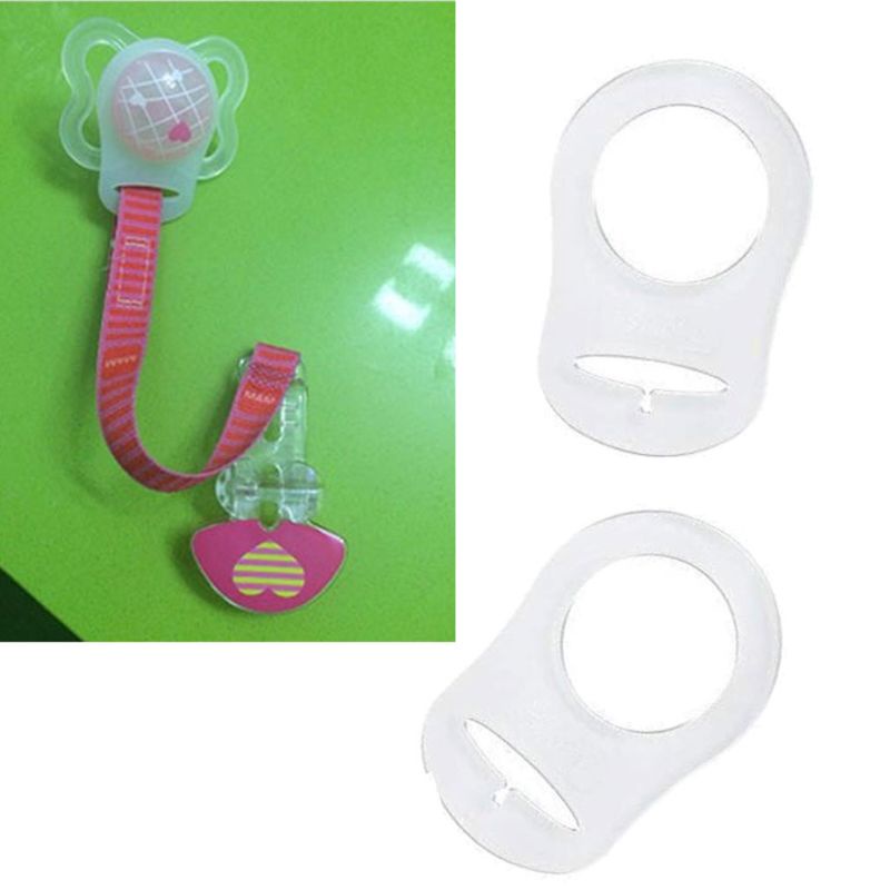 Mary 12Pcs / lot Ring Adapter Holder Dot Empeng Bayi Bahan Silikon Transparan