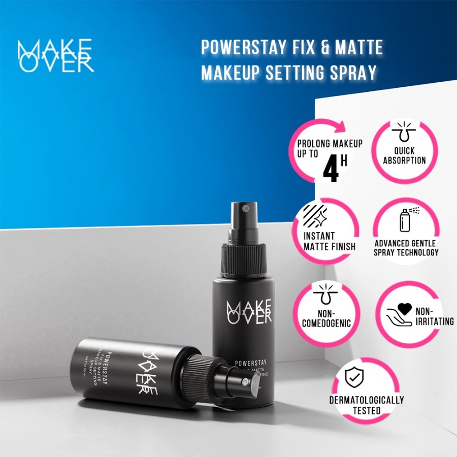 ★ BB ★ MAKE OVER Powerstay Fix &amp; Matte Makeup Setting Spray 50ml