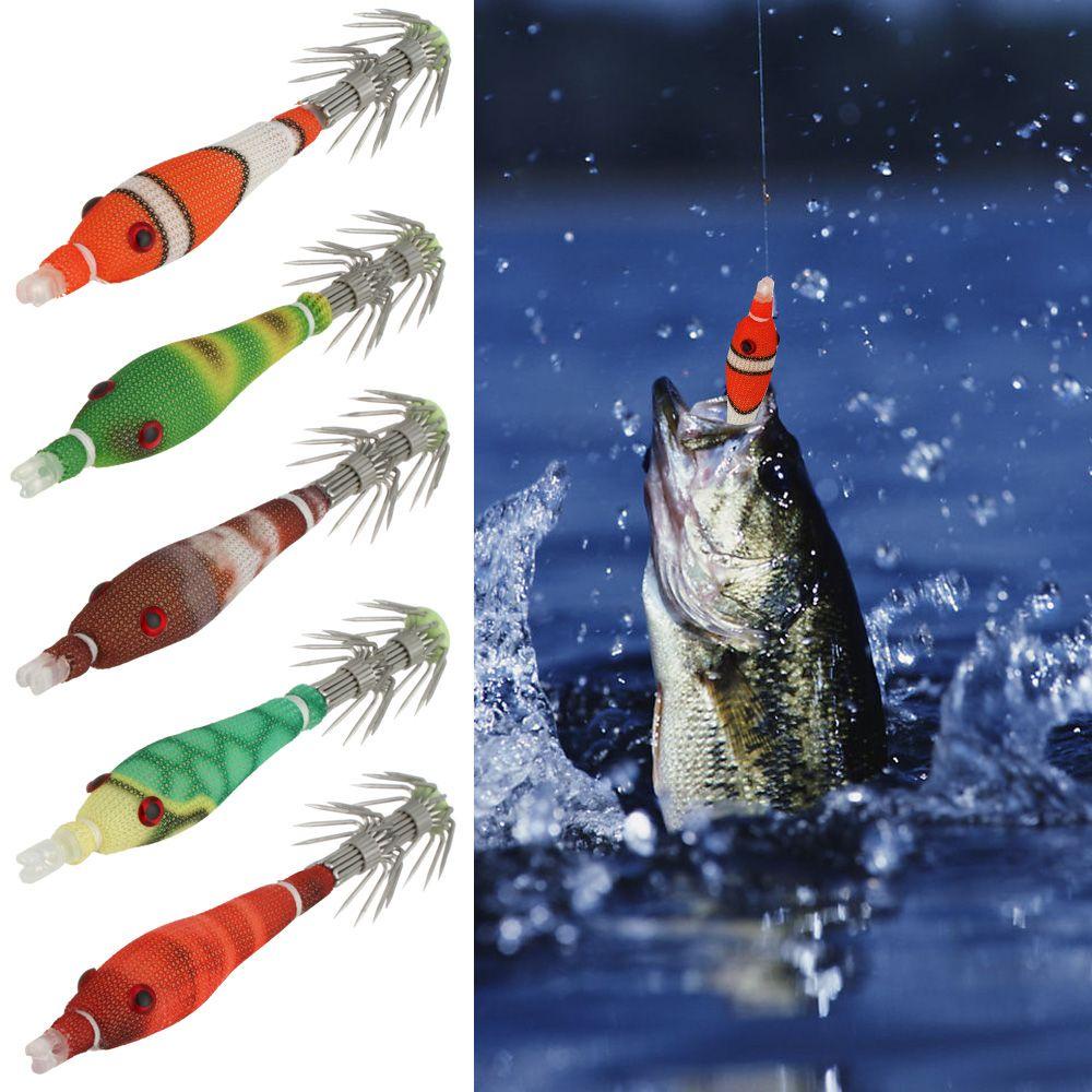 Chookyy 5Pcs /Pack Squid Hooks Hot Sale Angling Perlengkapan Micro Mengambang Soft Lure Jig