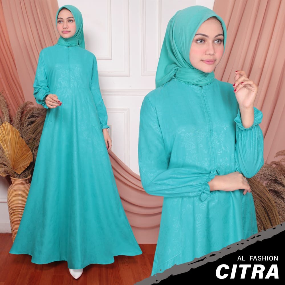ABA agen baju HOMEDRESS muslim GAMIS wanita POLOS CITRA EMBOS ( DAPAT GAMIS AJA )-CITRA TOSCA