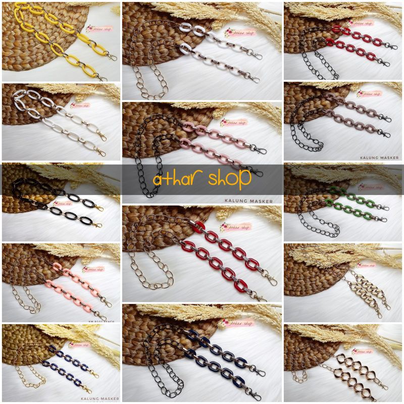 tali kalung masker murah strap mask grosir tali chain duckbill rantai artis ayu tingting Athar shop