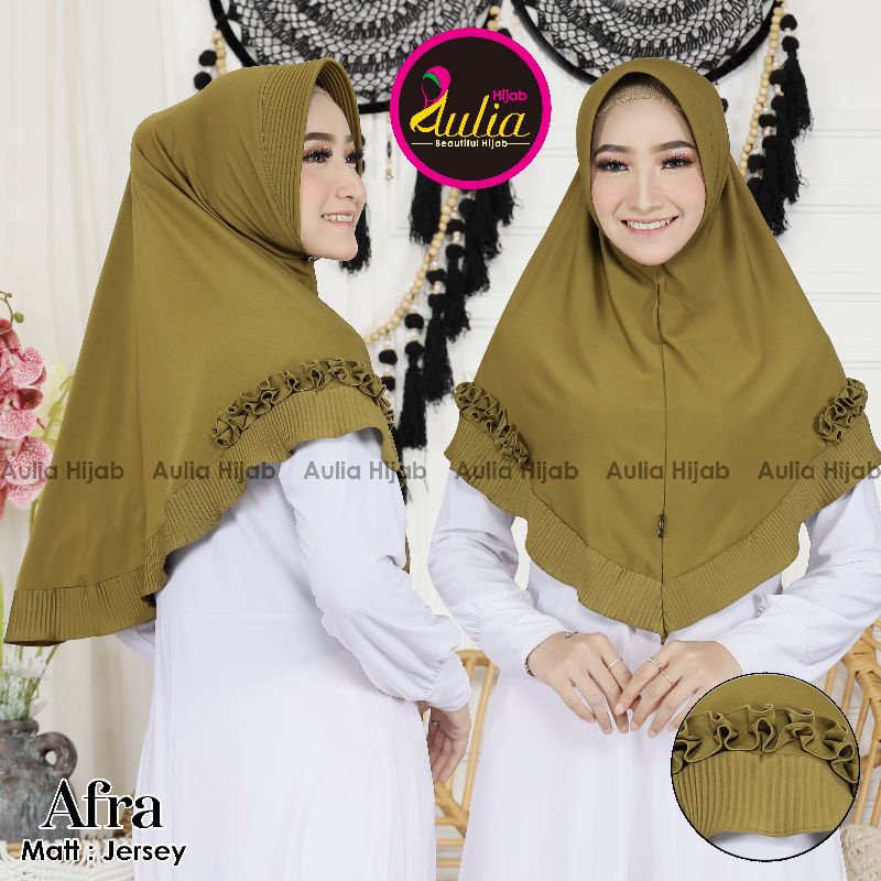 AFRA | bergo Afra/jilbab harian/jilbab plisket