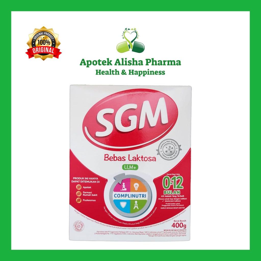 SGM LLM+ Bebas Laktosa Bayi 0-12bulan (Box 200/400gr) - SGM Low Lactose Susu Formula Khusus Bayi Diare / Mencret / Gangguan Pencernaan