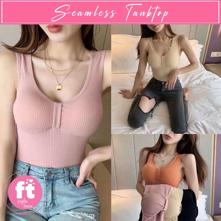 TIANA | Tanktop Busa Lepas SEAMLESS / Bralette / art OL T222