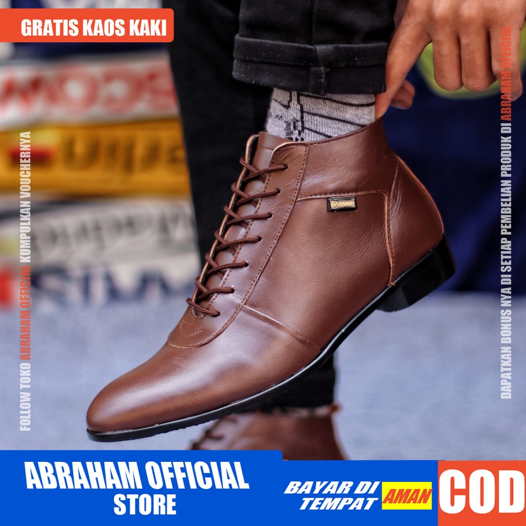 MAX Sepatu Formal Pria Sepatu Pria Casual Pria Kulit Asli Sepatu Pantofel Pria Sepatu Kasual Cowok / Cowo Oxford Kerja Kantor Kuliah Kondangan Gaya Keren Kekinian Original Murah Terlaris