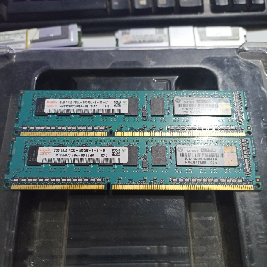 RAM SERVER DDR3 2GB 1Rx8 PC3L-10600E ECC UDIMM HYNIX HP 647656-071 PN