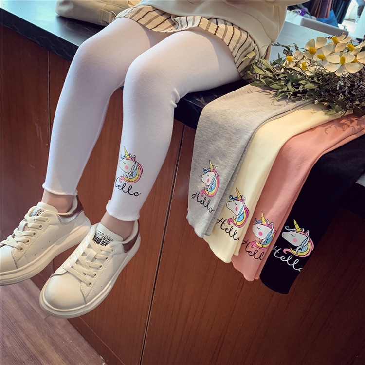 HappyOliver LEGGING UNICORN HELLO legging anak perempuan celana panjang import