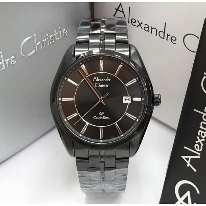 Jam Tangan Pria Alexandre Christie 8578 AC8578 AC 8578 Original Garansi Resmi Stainless