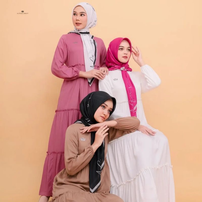 SANIYA DRESS by Alfasa [ NEW - Alfasa Dress Series ] Gamis Alfasa Daily