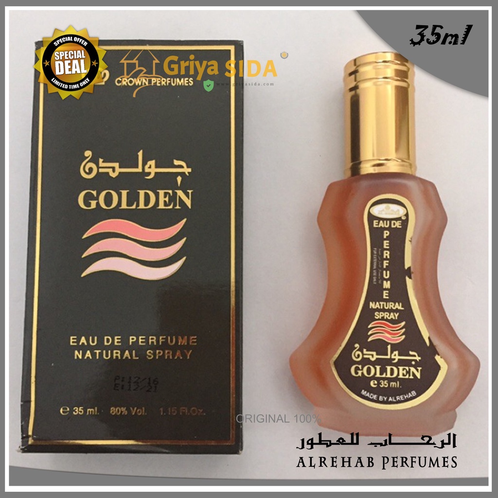 Parfum al rehab golden 35ml original minyak wangi alrehab spray PROMO!