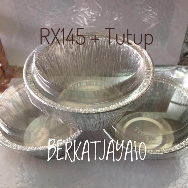 RX 145 dan Tutup Mika (Isi 10 Pcs) Aluminium Foil Cup Alumunium Tray