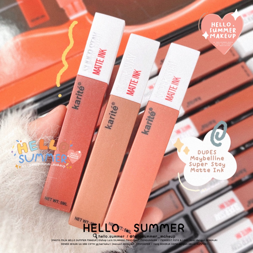 𝐌𝐀𝐓𝐓𝐄 𝐋𝐈𝐏𝐒𝐓𝐈𝐂𝐊 - Karite Super Stay Matte Ink Lipstick Matte Lipstick Full Coverage 5ml